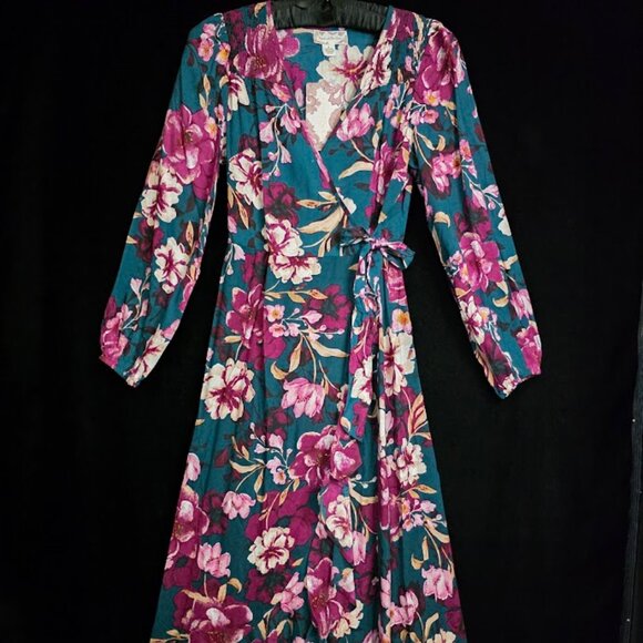 NWT Band of the Free Floral Wrap Maxi Dress M - Picture 1 of 14
